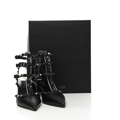 Valentino Garavani Calfskin Nappa Rockstud Ankle Strap 65mm Pumps 37.5 Black 8 of 8