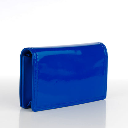 Chanel Vinyl Lipstick Wallet On Chain WOC Blue 3 of 9