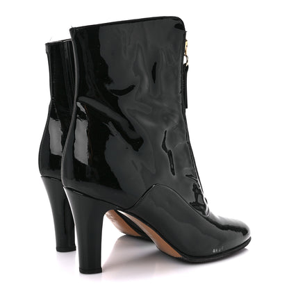 Valentino Garavani Patent Zip Booties 39 Black 4 of 9
