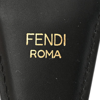 Fendi Jacquard Ribbon Vitello King FF Adjustable Strap You Fango Marrone Black 3 of 5
