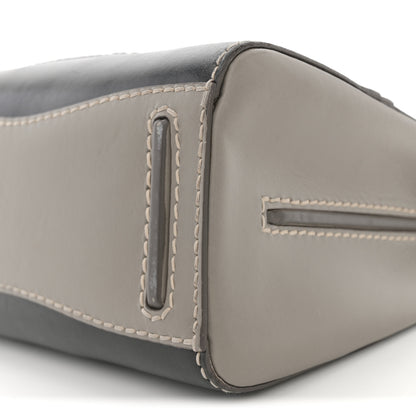 Prada Vitello Tri-Color Medium Sound Top Handle Satchel Grigio Black 9 of 15