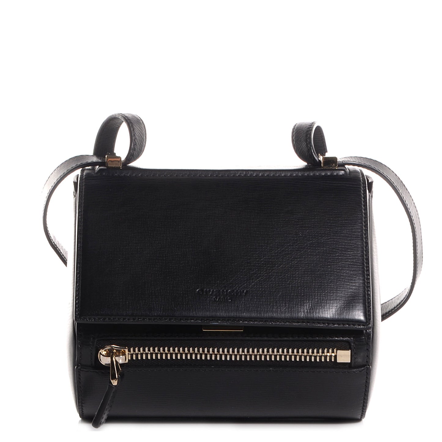 Calfskin Mini Pandora Box Crossbody Bag Black