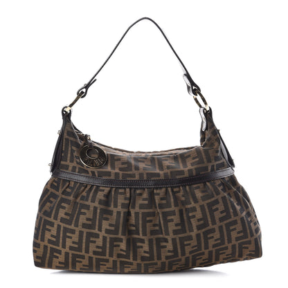 Fendi Zucca Cuoio Lucido Chef Hobo Tobacco Moro 1 of 7