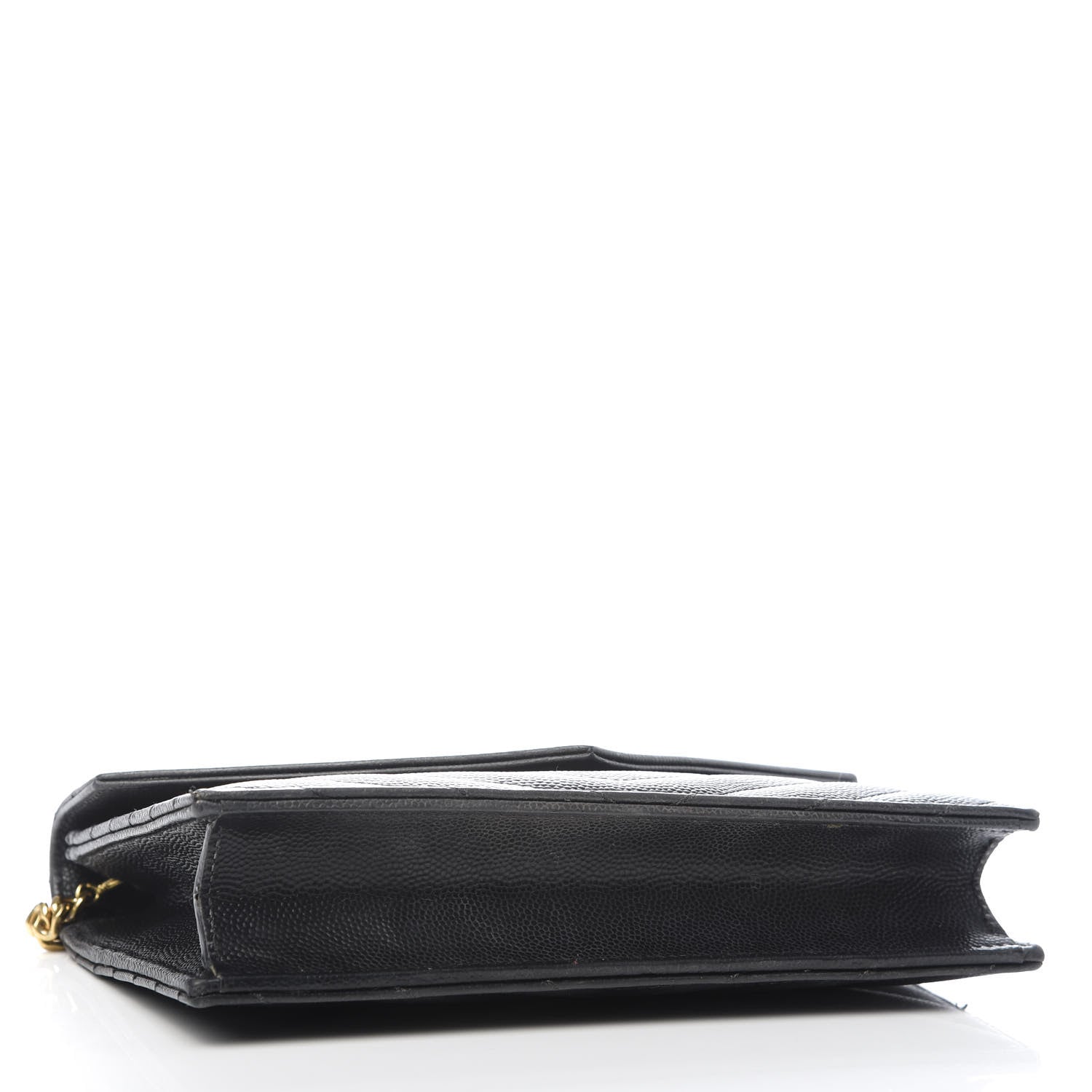 Saint Laurent Grain De Poudre Matelasse Chevron Monogram Chain Wallet 4 of 10