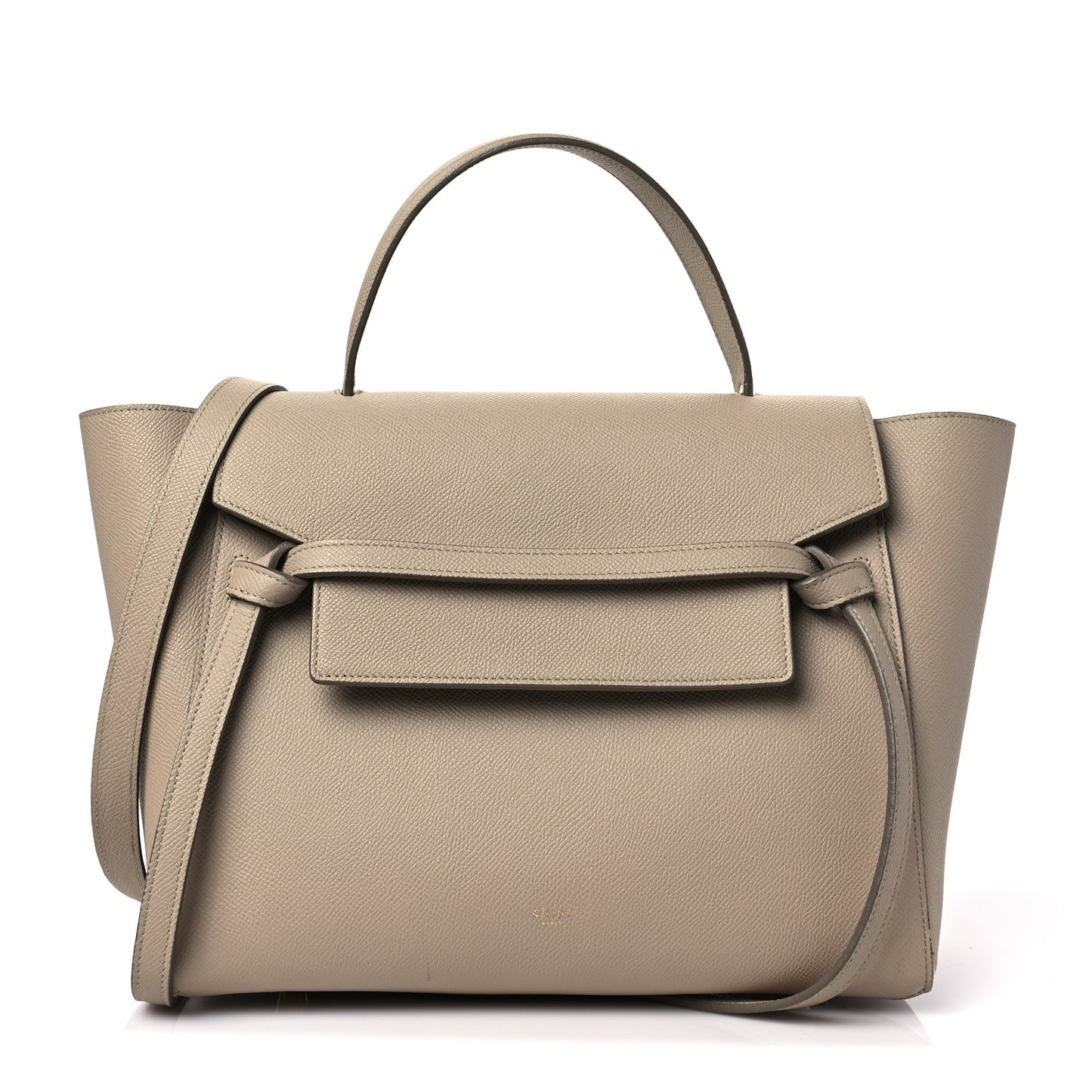 Grained Calfskin Mini Belt Bag Light Taupe