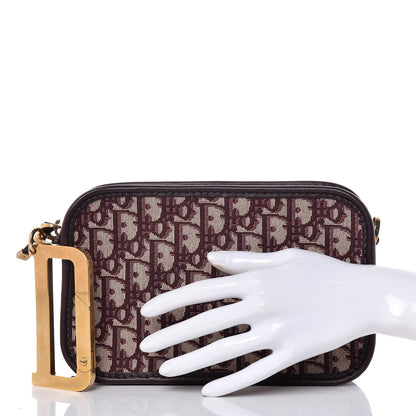 Christian Dior Oblique Diorquake Clutch Burgundy 2 of 9