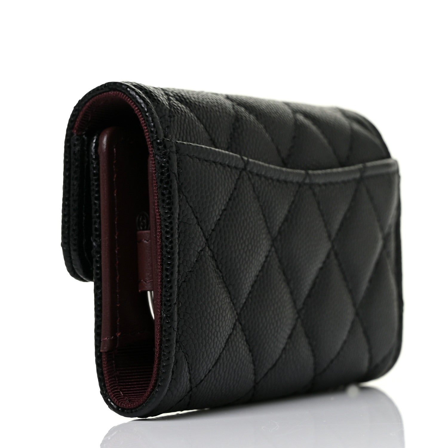 Chanel Caviar Quilted Classic 4 Key Holder Wallet Black 3 of 10