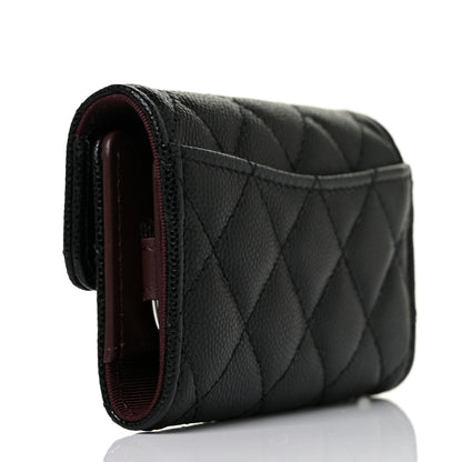 Chanel Caviar Quilted Classic 4 Key Holder Wallet Black 3 of 10