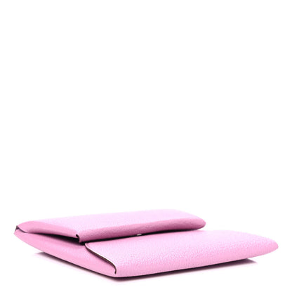 Hermes Chevre Mysore Bastia Coin Purse Mauve Sylvestre 3 of 4