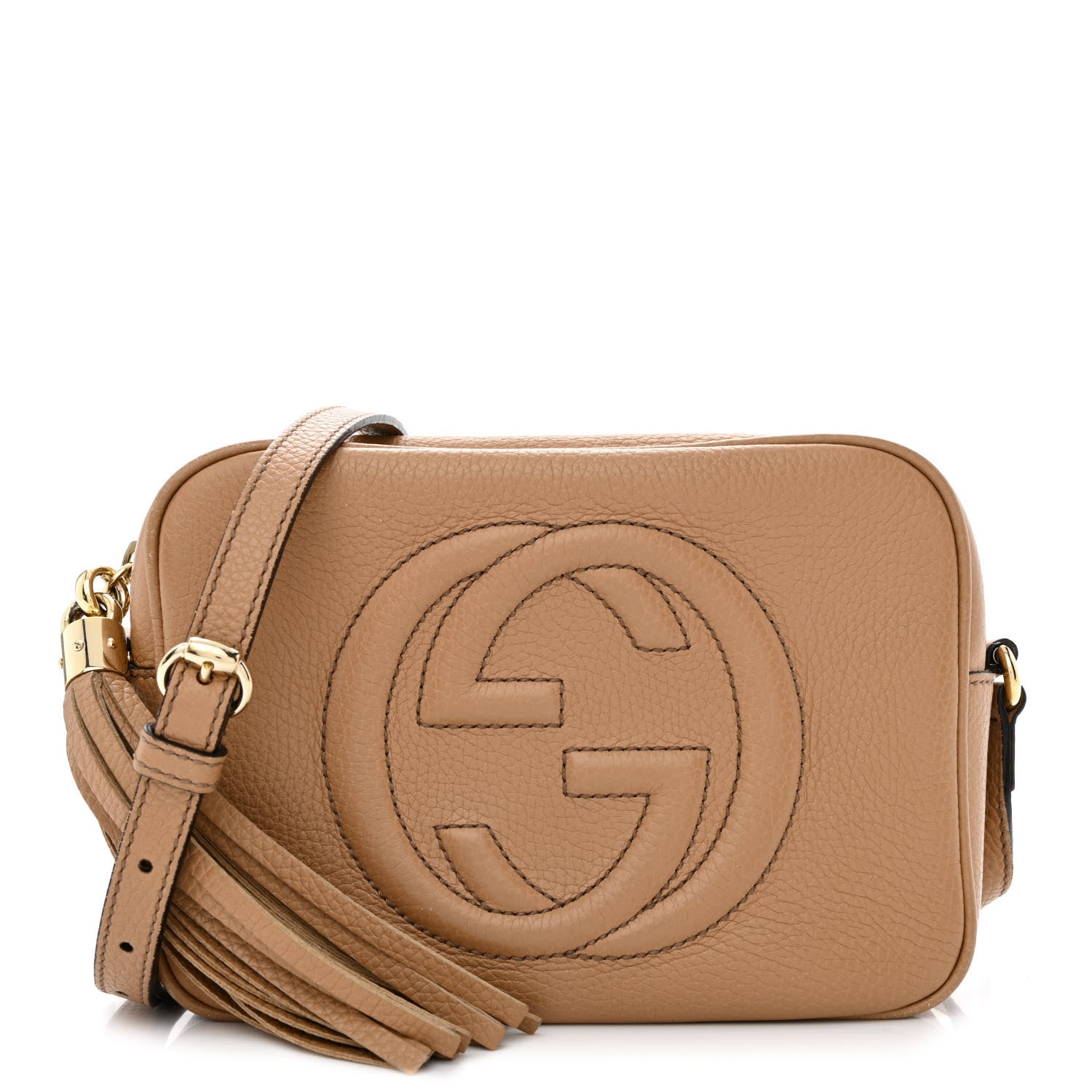 Gucci Pebbled Calfskin Small Soho Disco Bag Camelia 1 of 12