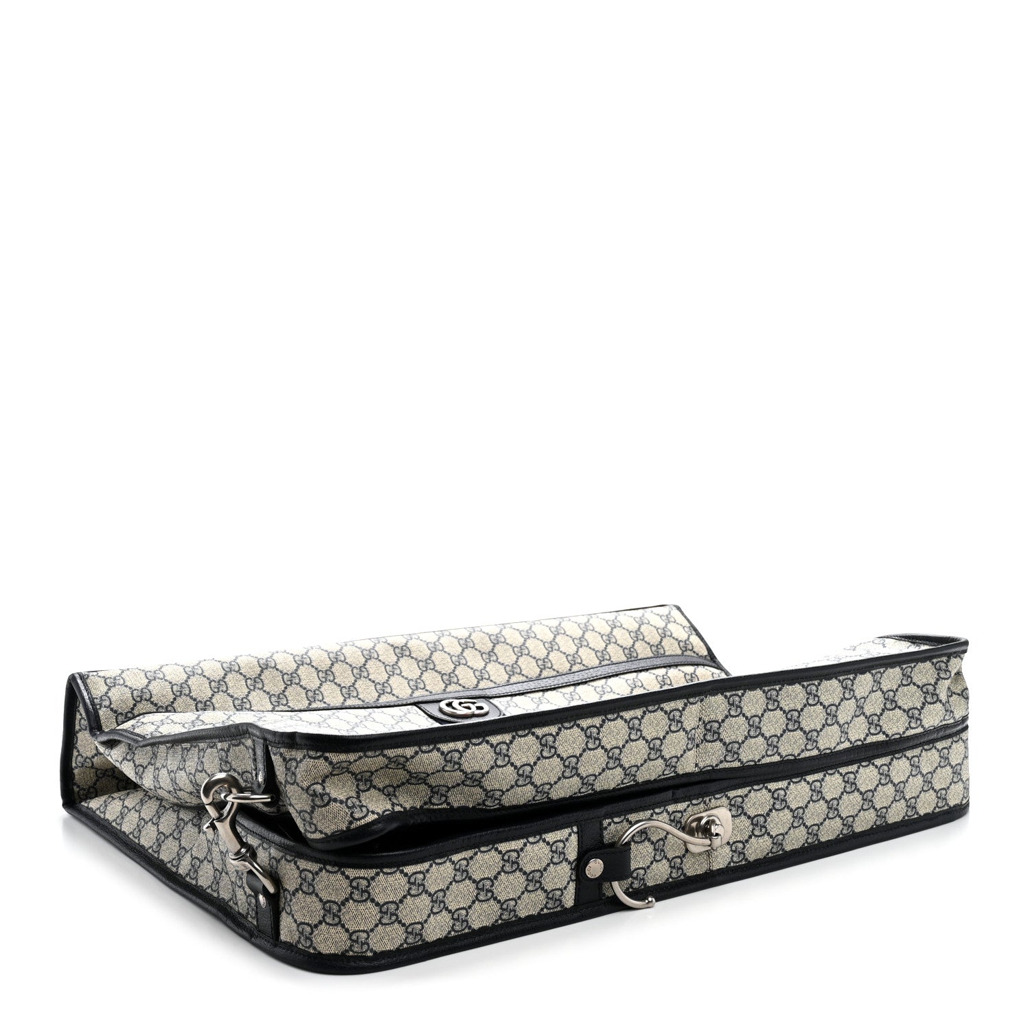 Gucci GG Supreme Monogram Web Savoy Garment Bag Beige Blue 3 of 10