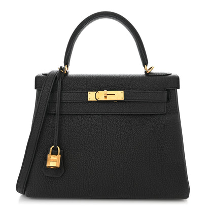 Hermes Togo Kelly Retourne 28 Black 1 of 10