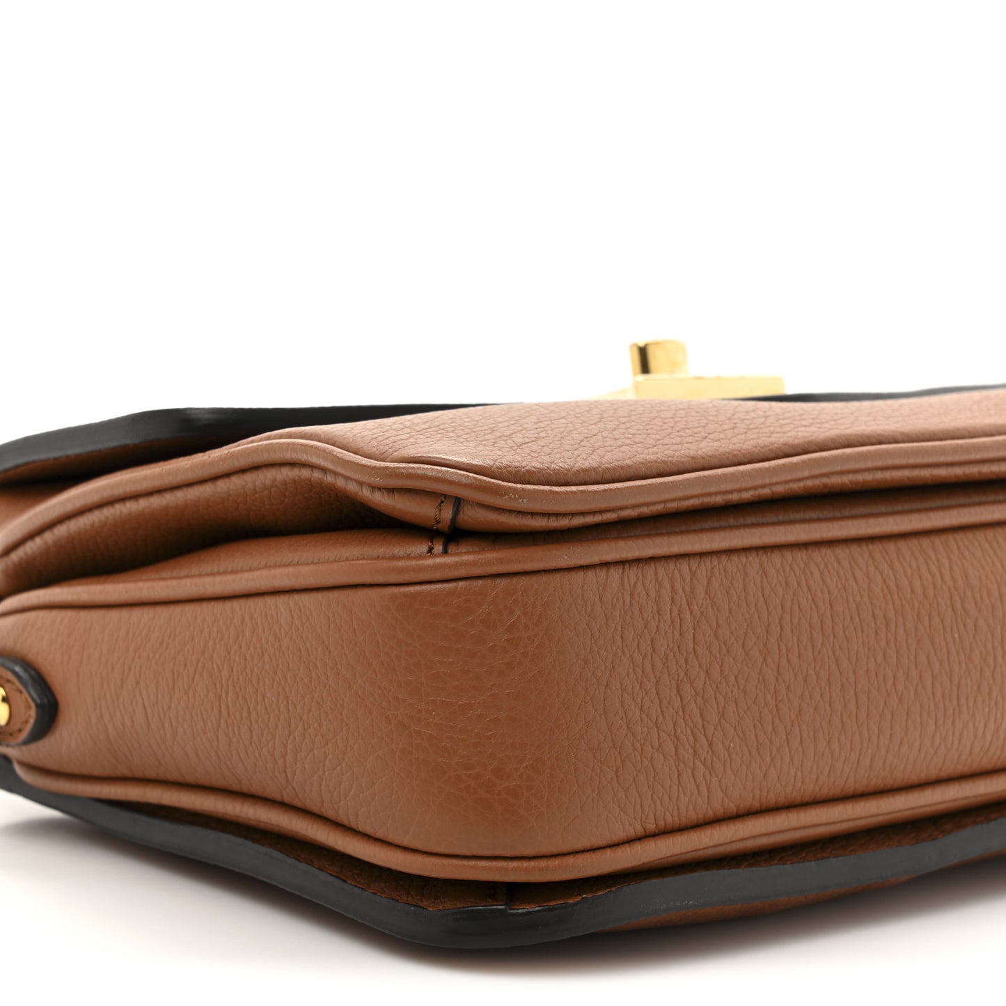 Grained Calfskin Lockme Oxford Cognac