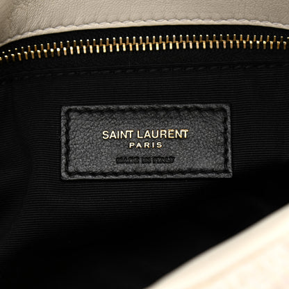 Saint Laurent Boucle Tweed Quilted Small Loulou Puffer Monogram Chain Satchel Crema Soft 7 of 10
