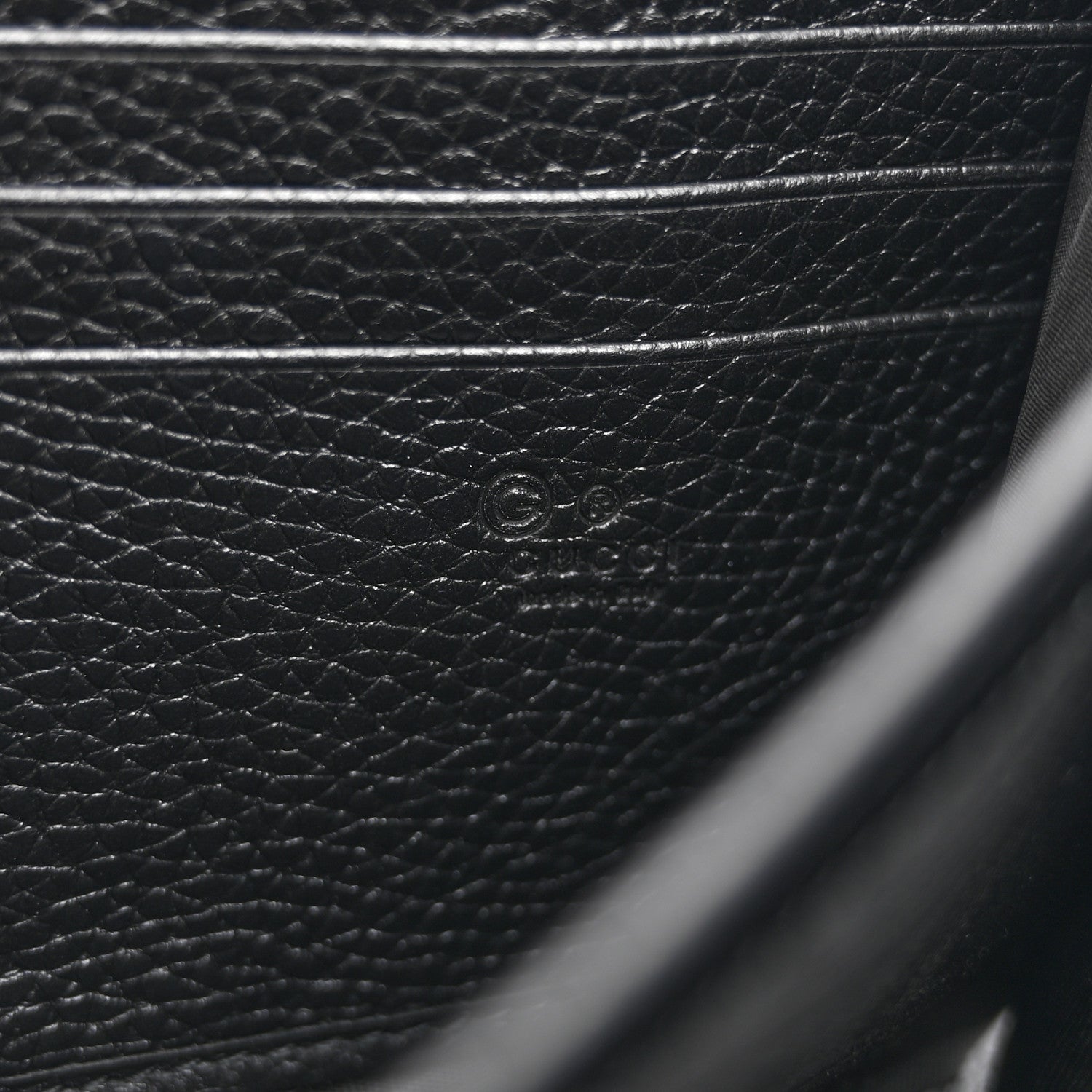 Gucci Calfskin GG Marmont Chain Wallet Black 6 of 10