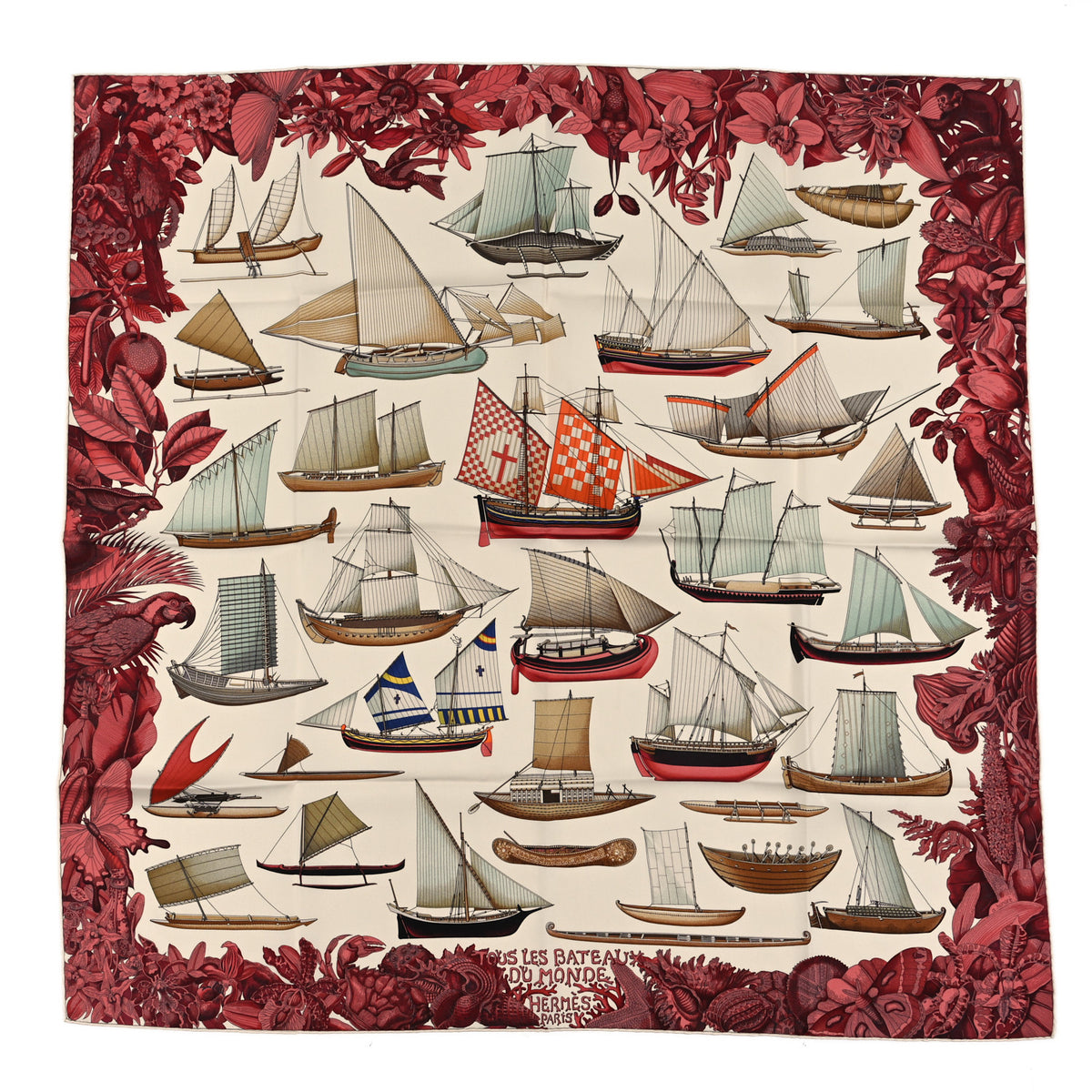 Silk Tous Les Bateaux Du Monde Scarf 90