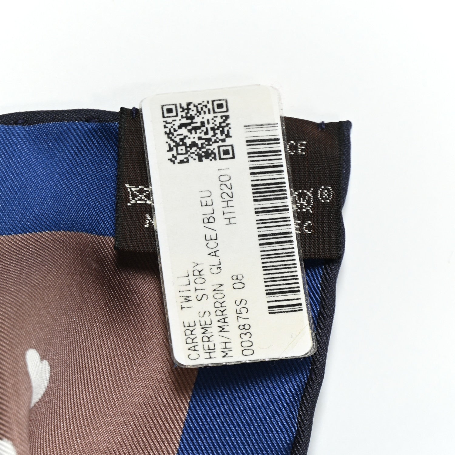 Hermes Silk Hermes Story Scarf 90 Marron Glace Bleu 3 of 5