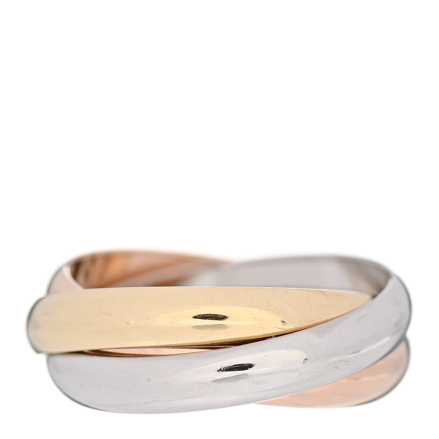 18K Pink Yellow White Gold Classic Trinity Ring 54 7