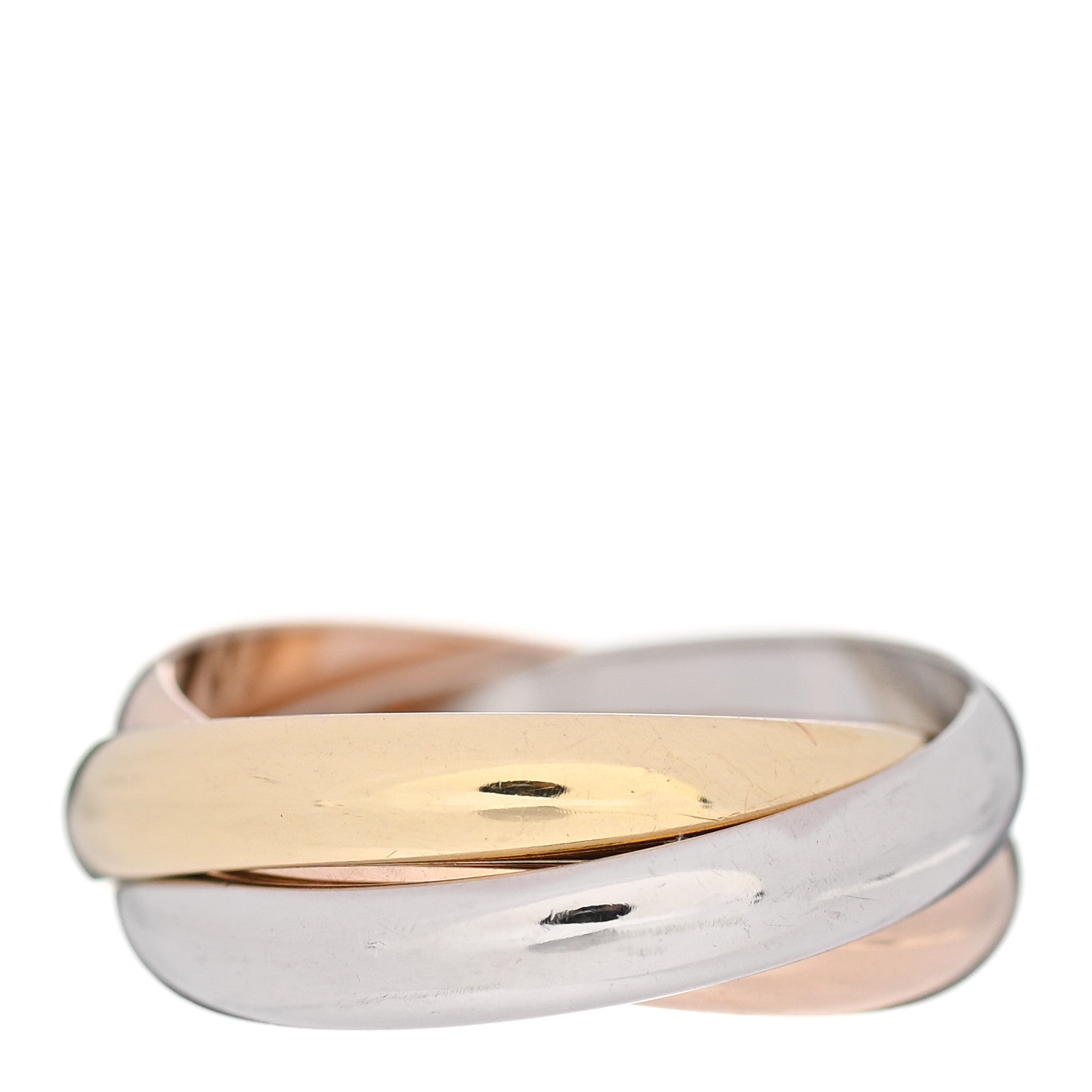 Cartier 18K Pink Yellow White Gold Classic Trinity Ring 54 7 3 of 6
