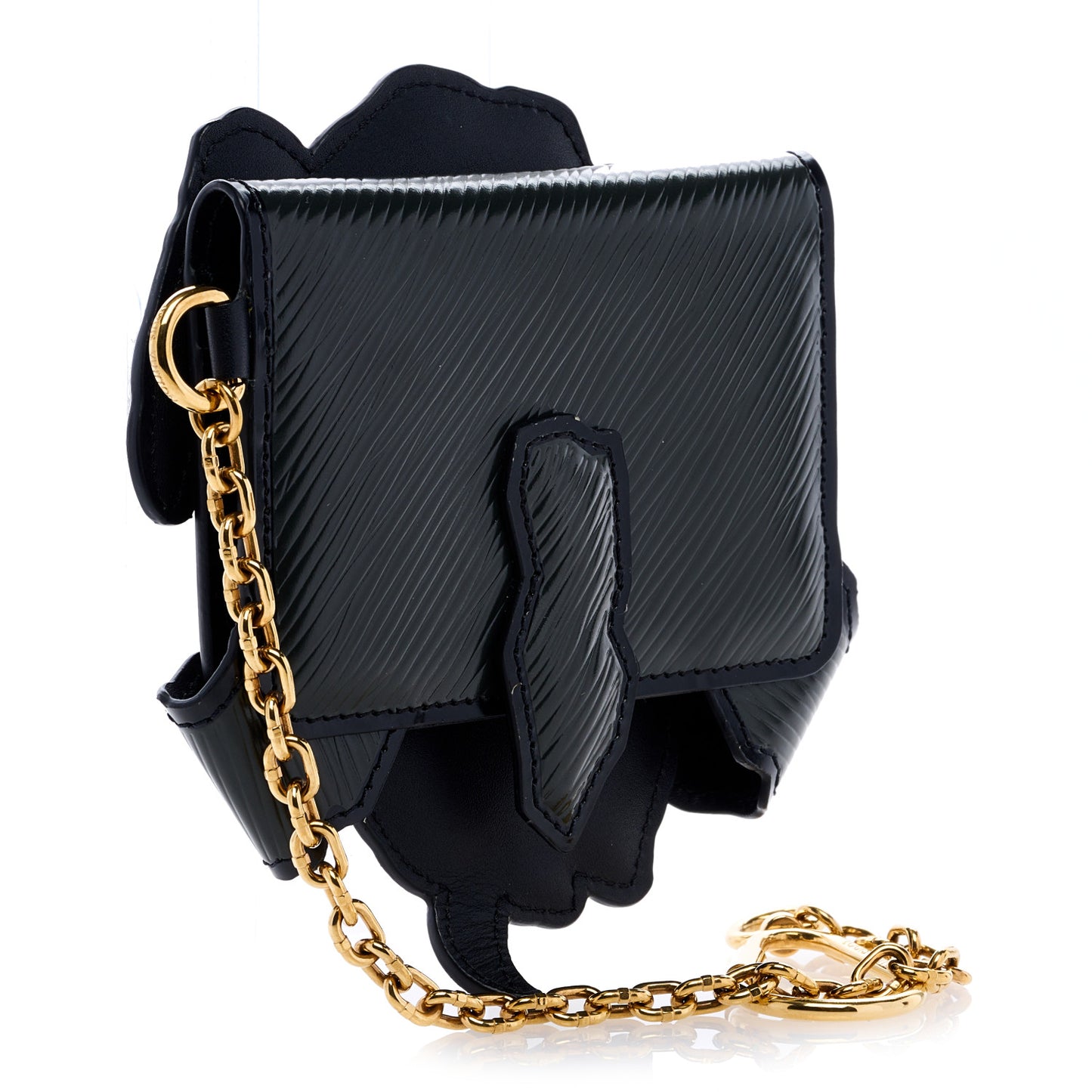 Calfskin Epi Catogram Dog Card Holder Gris