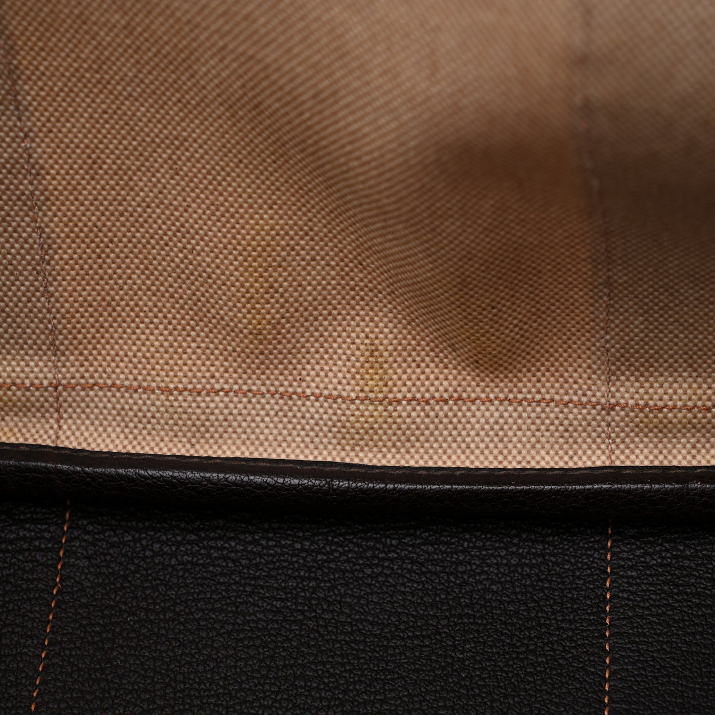 Buffle Skipper Toile Garden Party 36 MM Tote Marron Fonce
