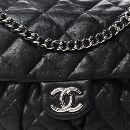 Chanel Washed Lambskin Quilted Mini Chain Around Flap Black 12 of 13