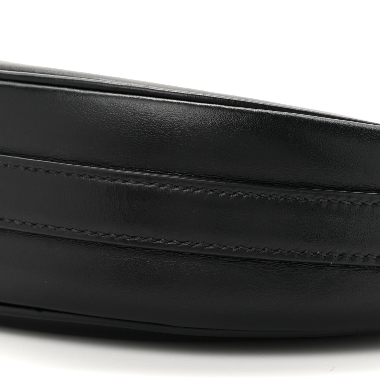 Soft Calfskin Arque Shoulder Bag Black