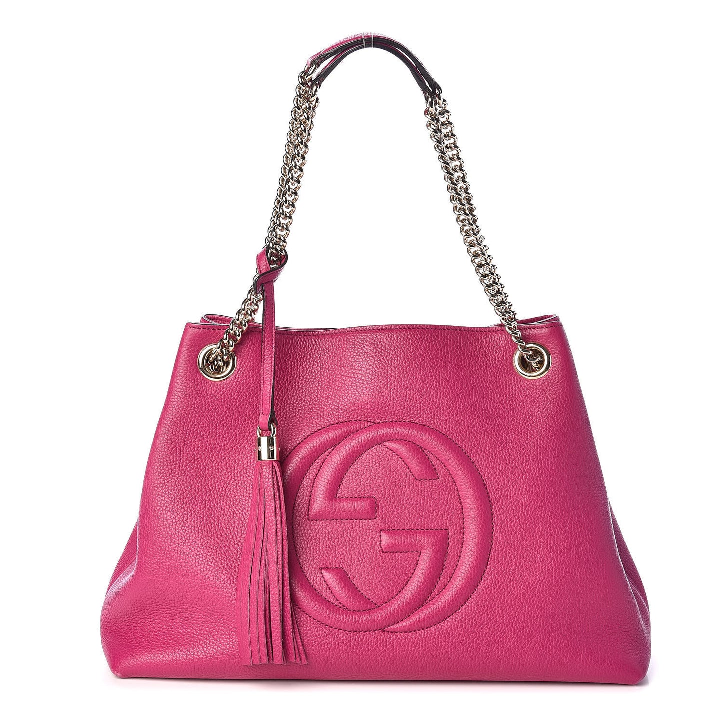 Cellarius Calfskin Medium Soho Chain Shoulder Bag Bright Bouganville
