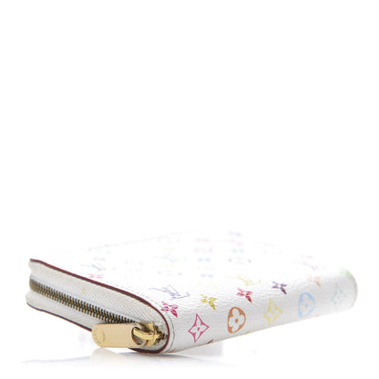 Louis Vuitton Monogram Multicolor Zippy Coin Purse Wallet White 4 of 6