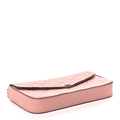 Louis Vuitton Empreinte Pochette Felicie Chain Wallet Rose Poudre 4 of 10