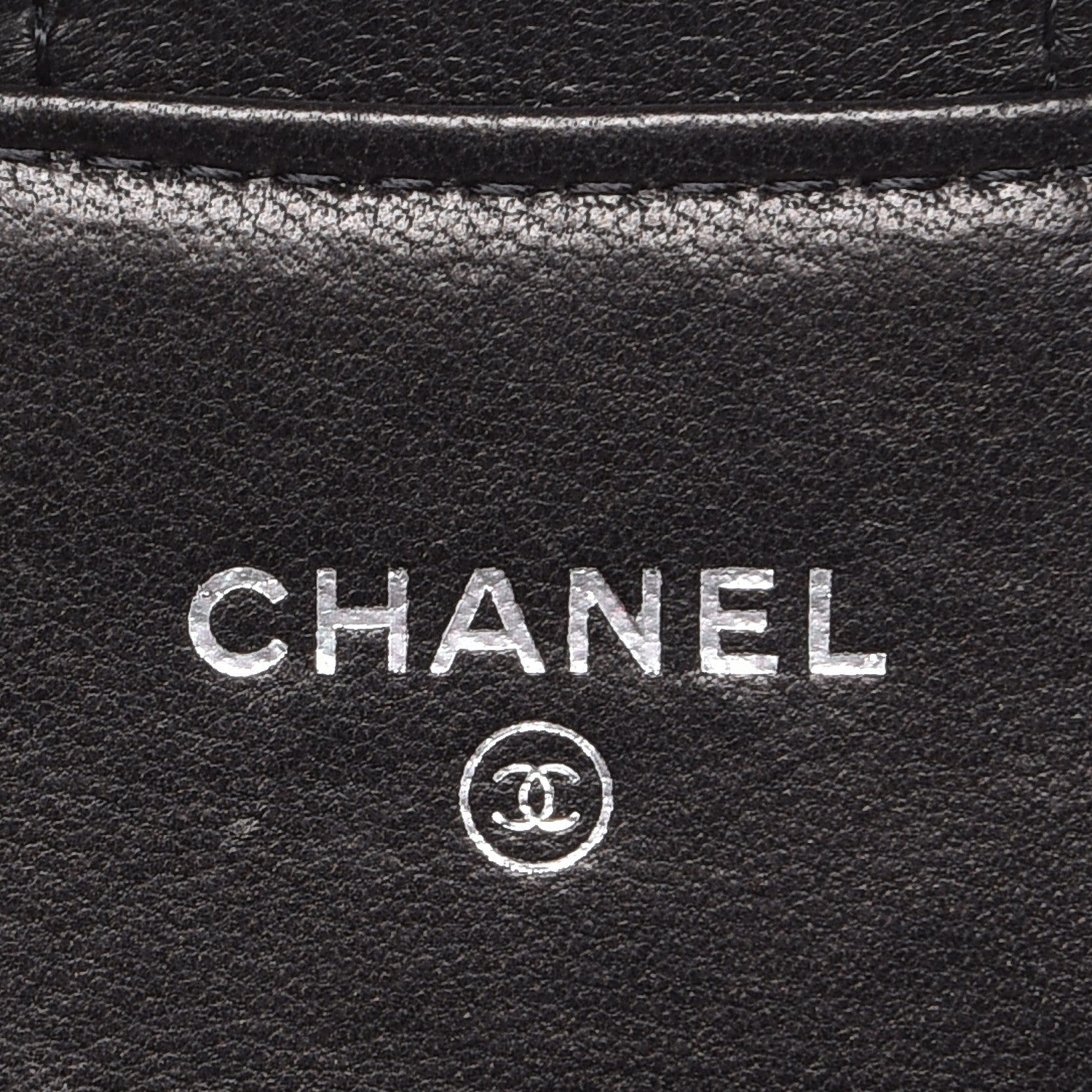 Chanel Aged Calfskin Chevron Quilted Card Holder Wallet Black 8 of 9