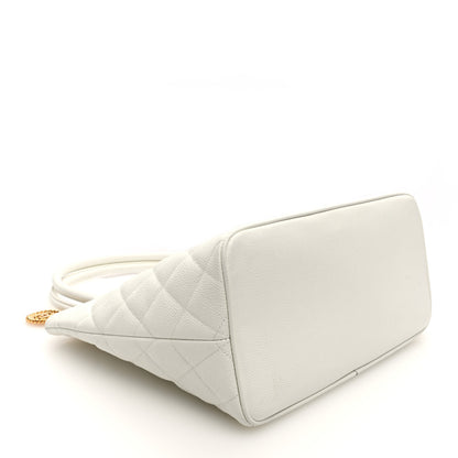 Chanel Caviar Quilted Medallion Tote White 4 of 11