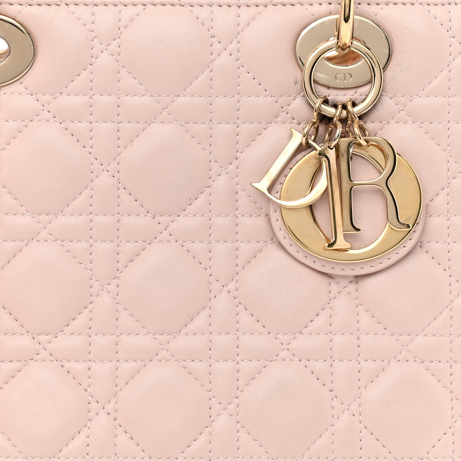 Christian Dior Lambskin Cannage Medium Lady Dior Light Pink 8 of 15