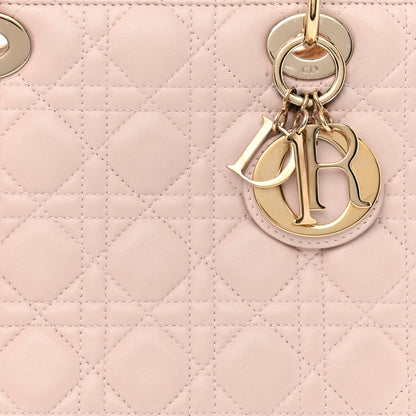 Christian Dior Lambskin Cannage Medium Lady Dior Light Pink 8 of 15