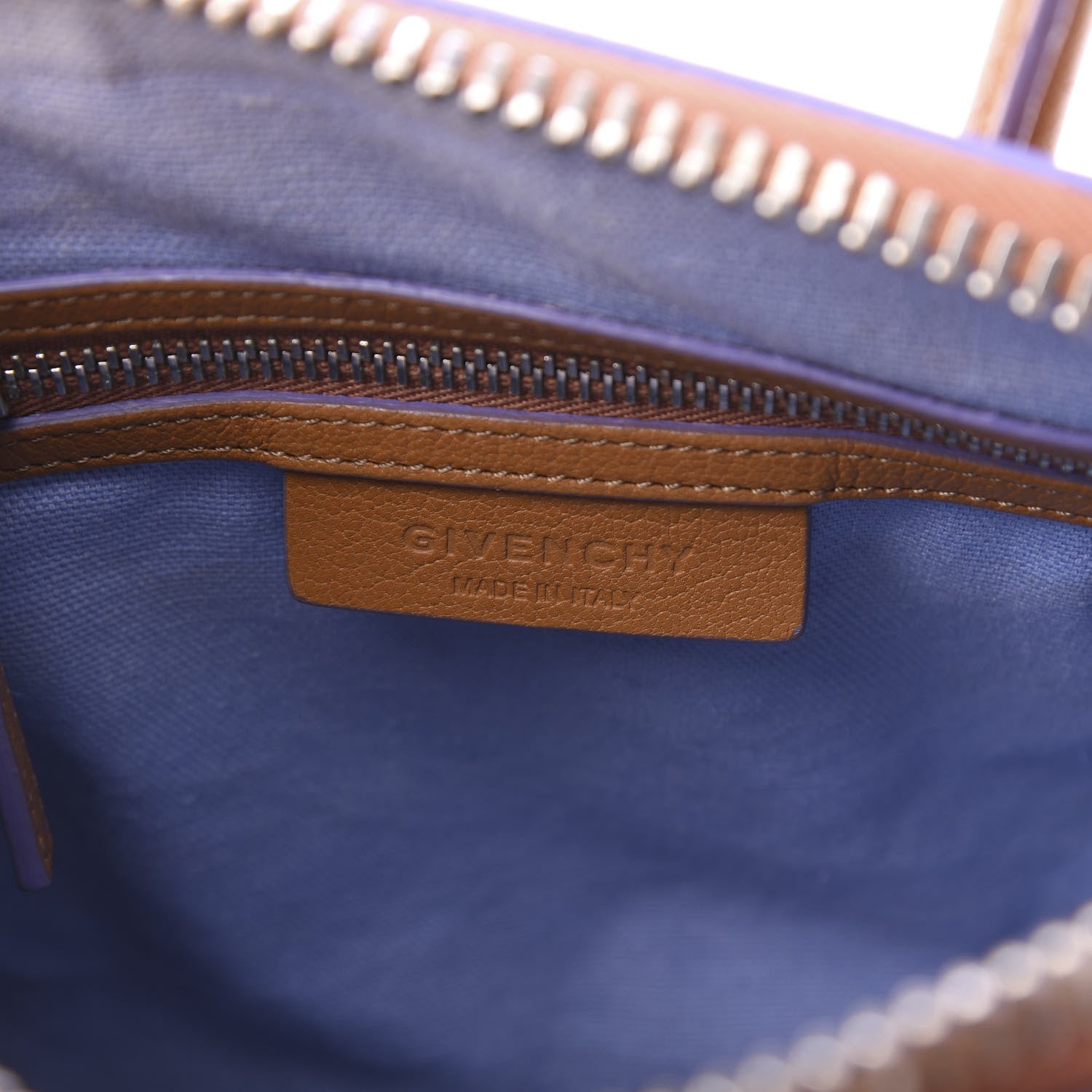 Givenchy Sugar Goatskin Mini Tri-Color Antigona Tan White Blue 9 of 12