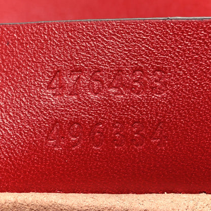 Gucci Calfskin Matelasse Super Mini GG Marmont Shoulder Bag Hibiscus Red 7 of 11