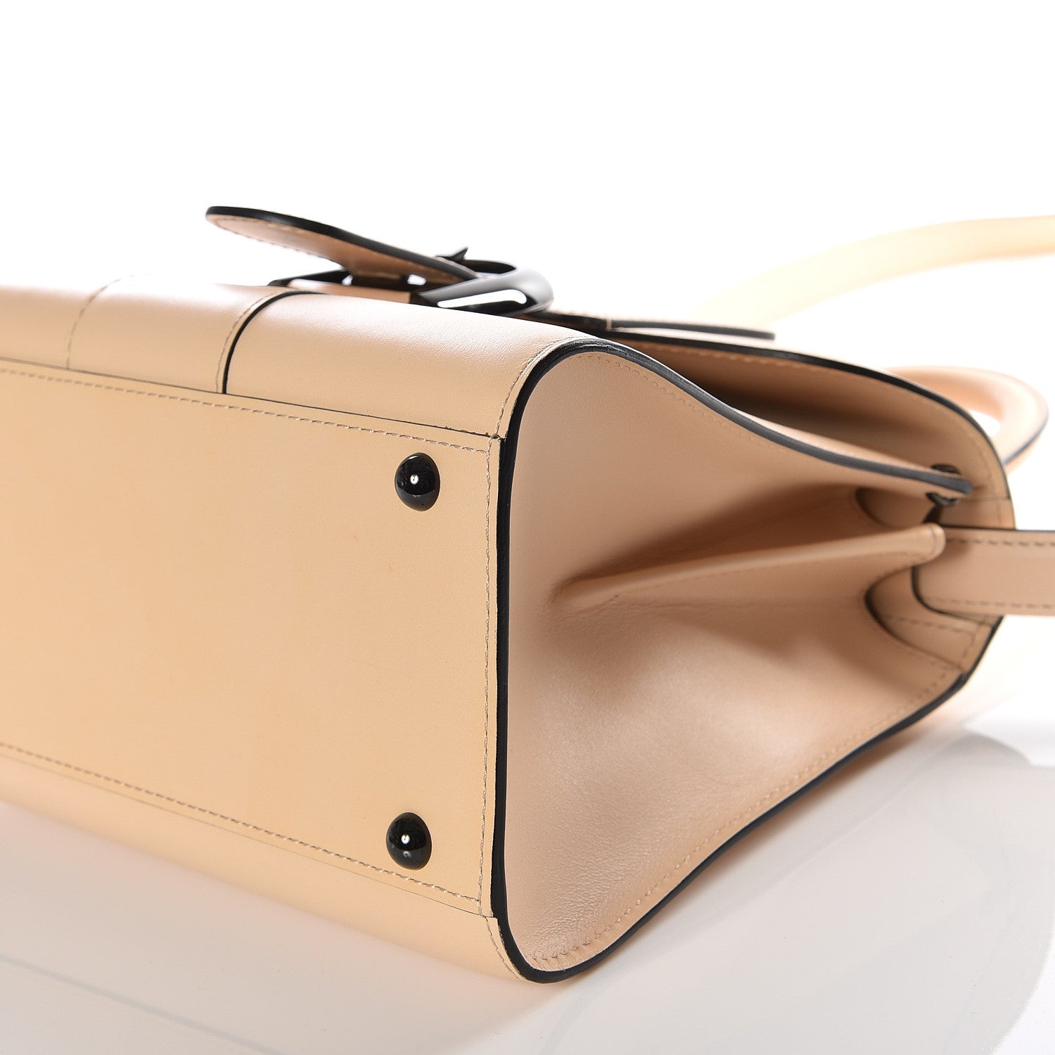 Delvaux Calfskin Mini Brillant Satchel Nude 6 of 10