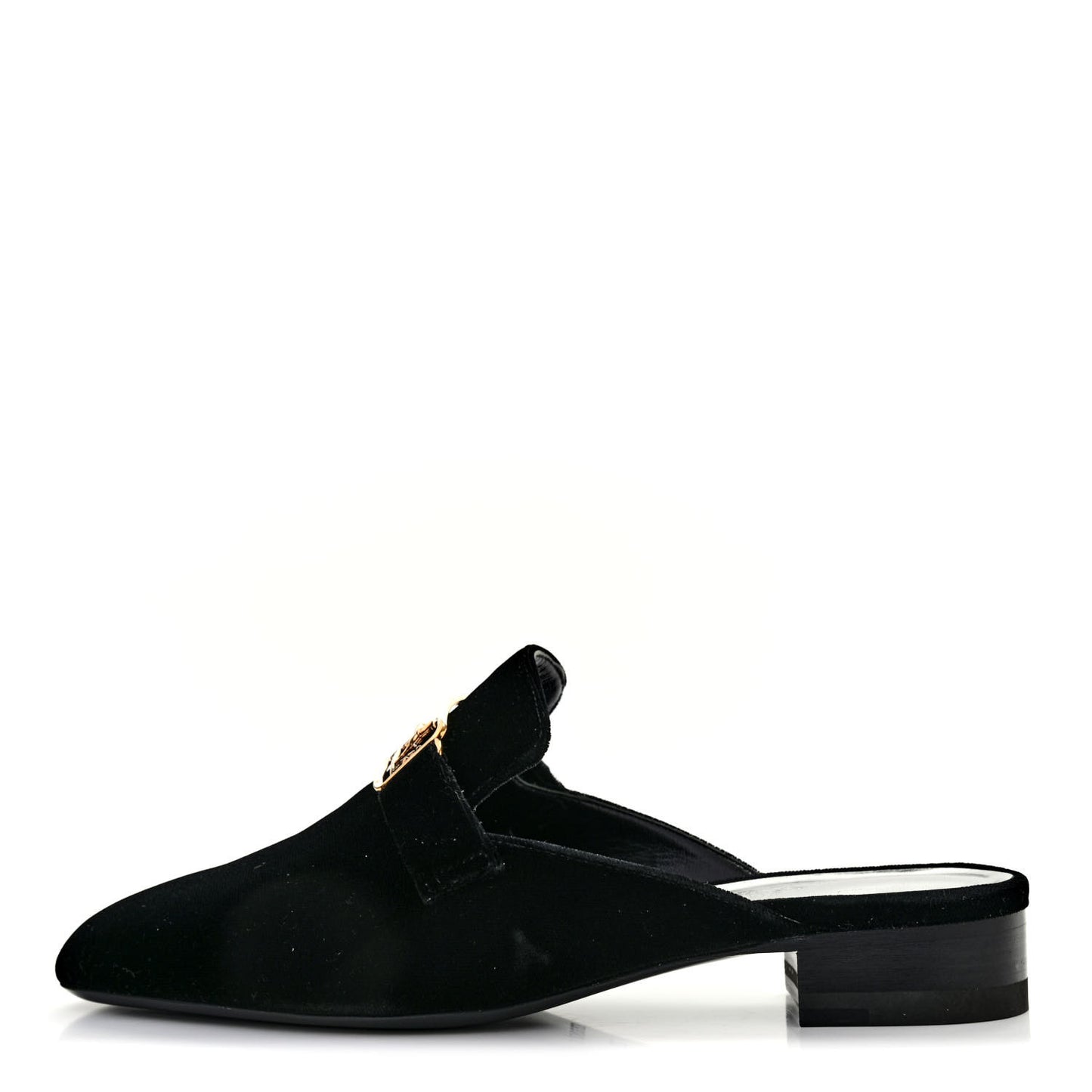 Velvet Vincennes Mules 37 Black