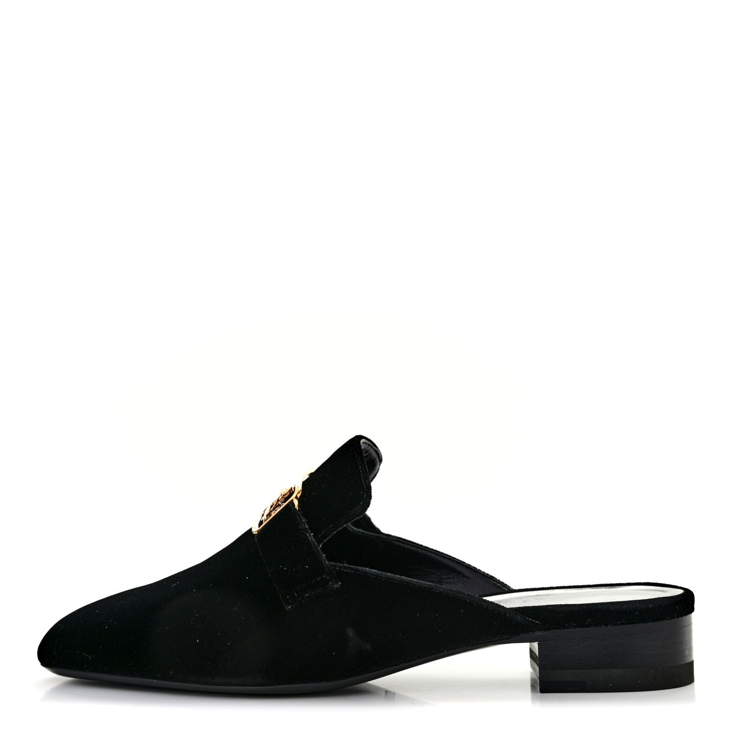 Hermes Velvet Vincennes Mules 37 Black 1 of 10