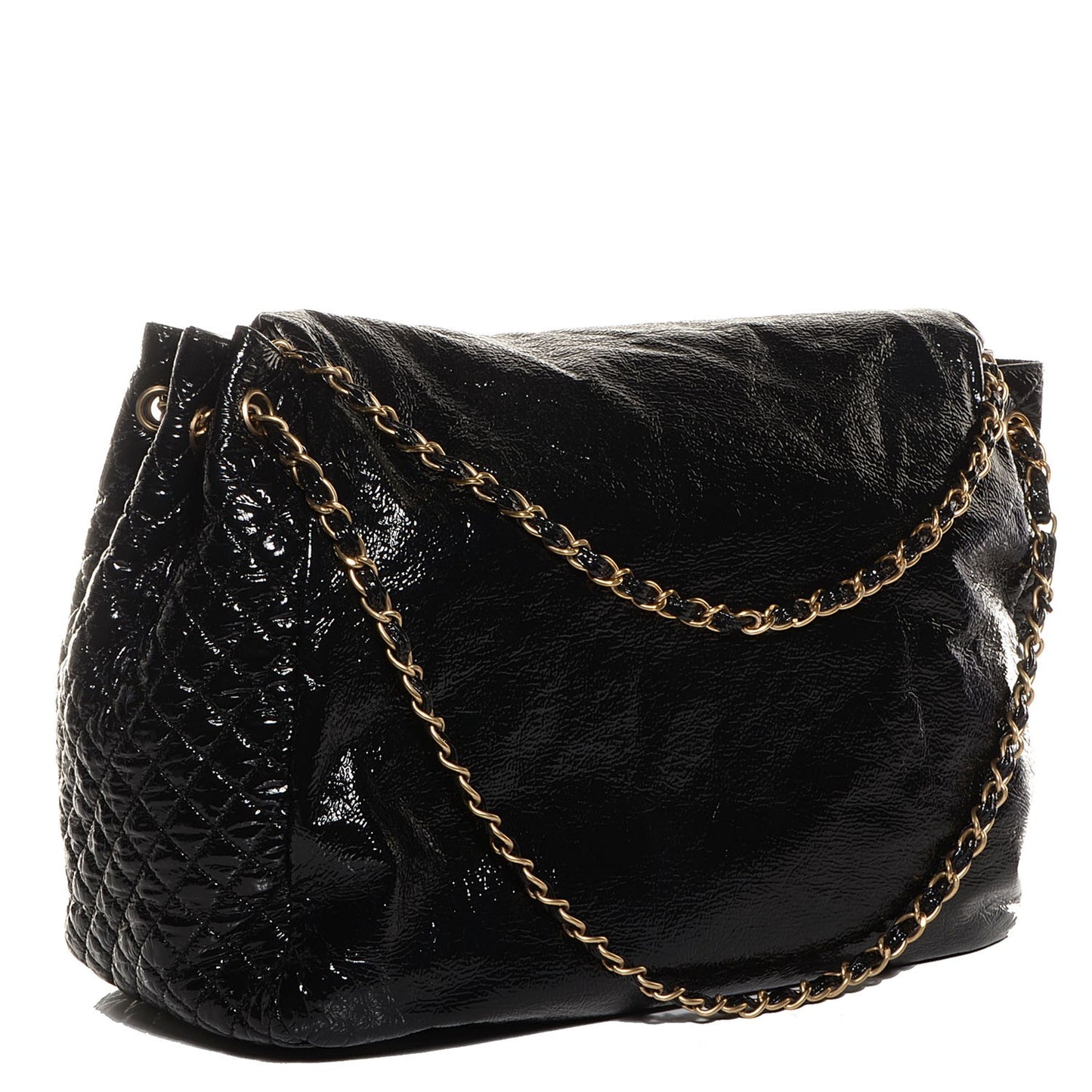 Vinyl Extra Large Rock and Chain Flap Black