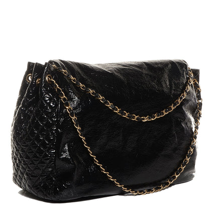 Chanel Vinyl Extra Large Rock and Chain Flap Black 3 of 7