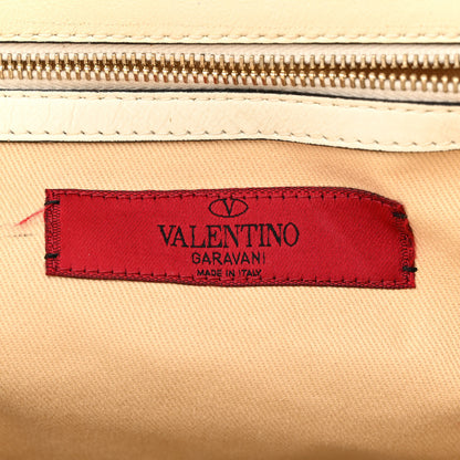 Valentino Garavani Vitello Rockstud All Over New Dome Bucket Tote Ivory 6 of 18