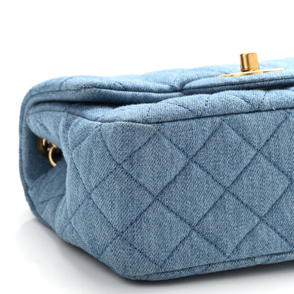 Chanel Denim Quilted Mini Pearl Crush Flap Blue 9 of 11