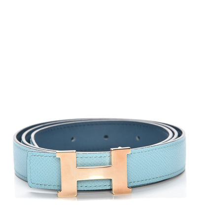 Hermes Swift Epsom 24mm Mini Constance H Belt 90 Colvert Bleu Atoll 1 of 6