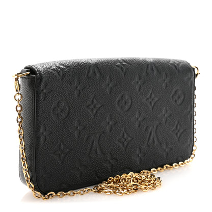 Louis Vuitton Empreinte Pochette Felicie Chain Wallet Black 4 of 10