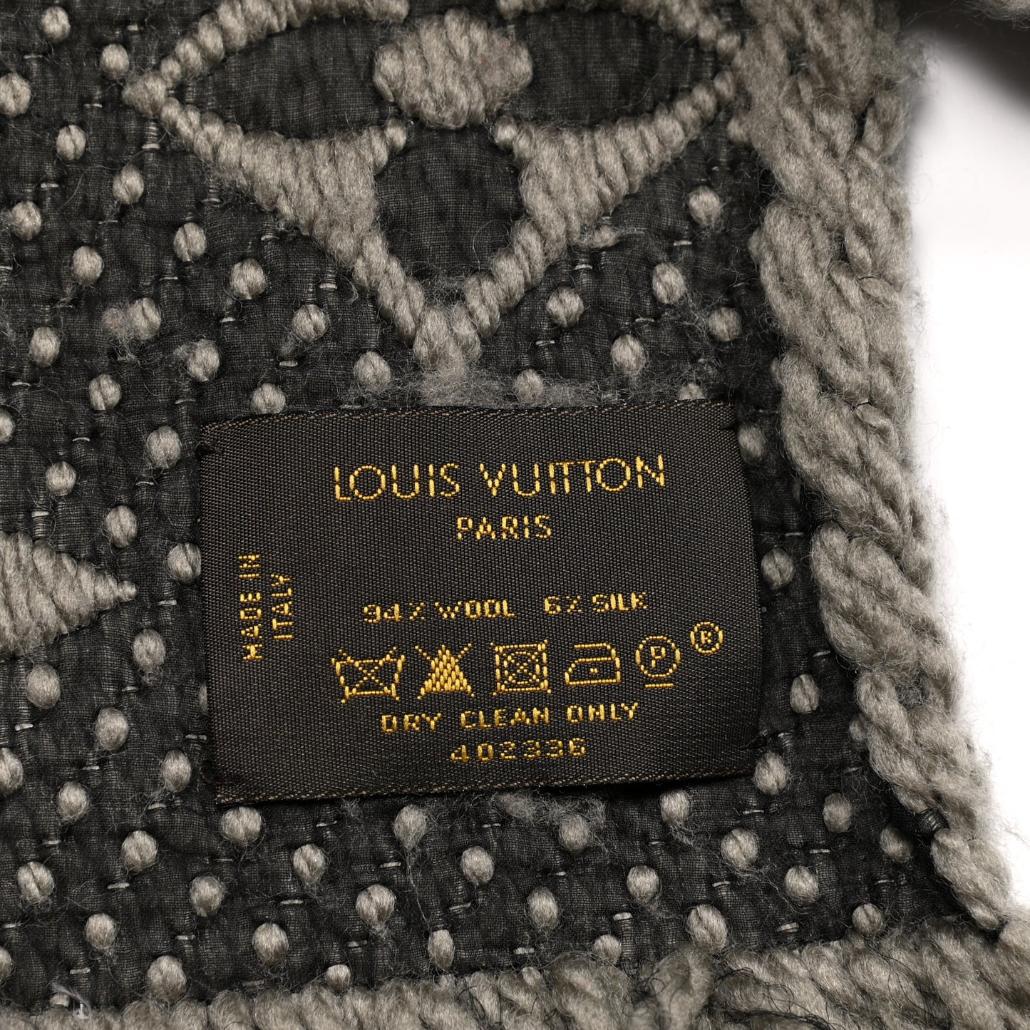 Wool Silk Logomania Scarf Verone