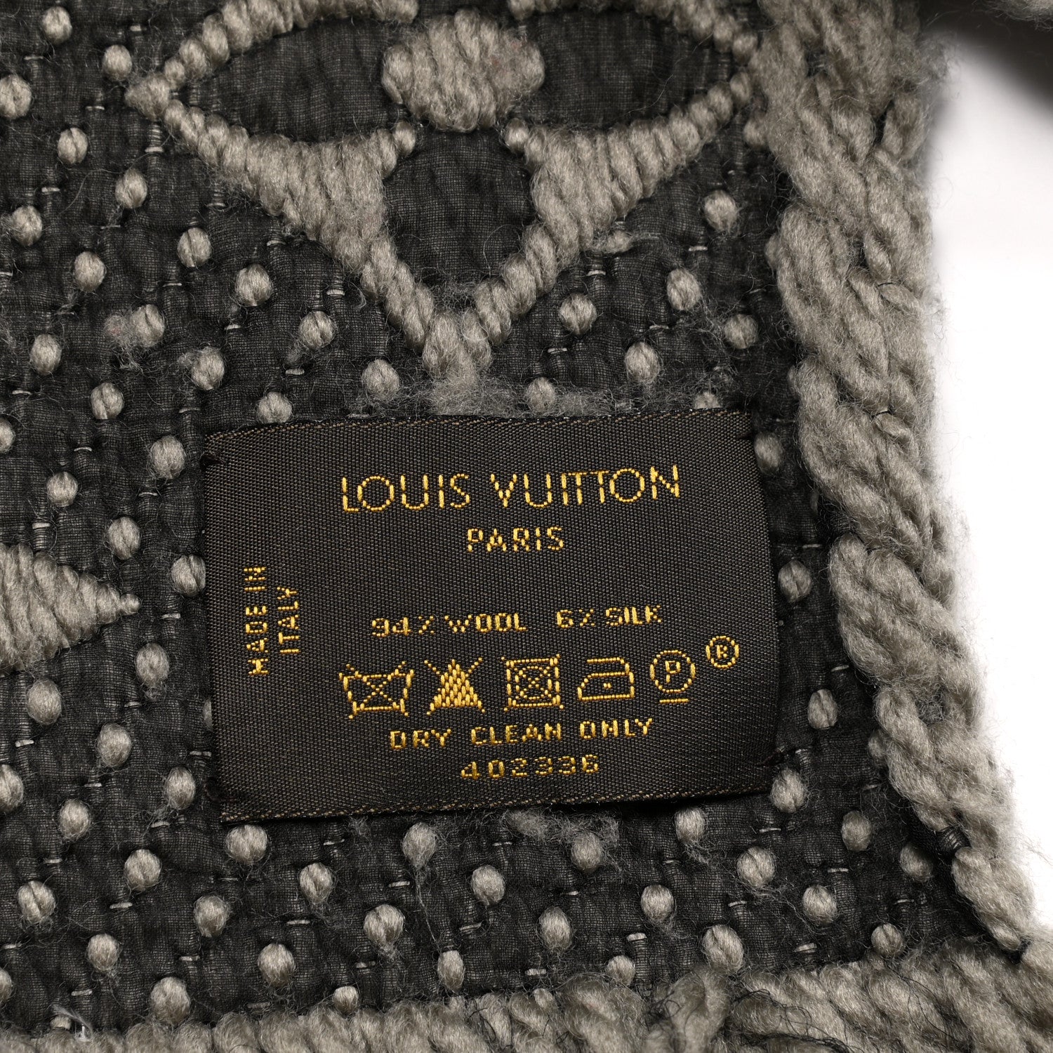 Louis Vuitton Wool Silk Logomania Scarf Verone 3 of 3