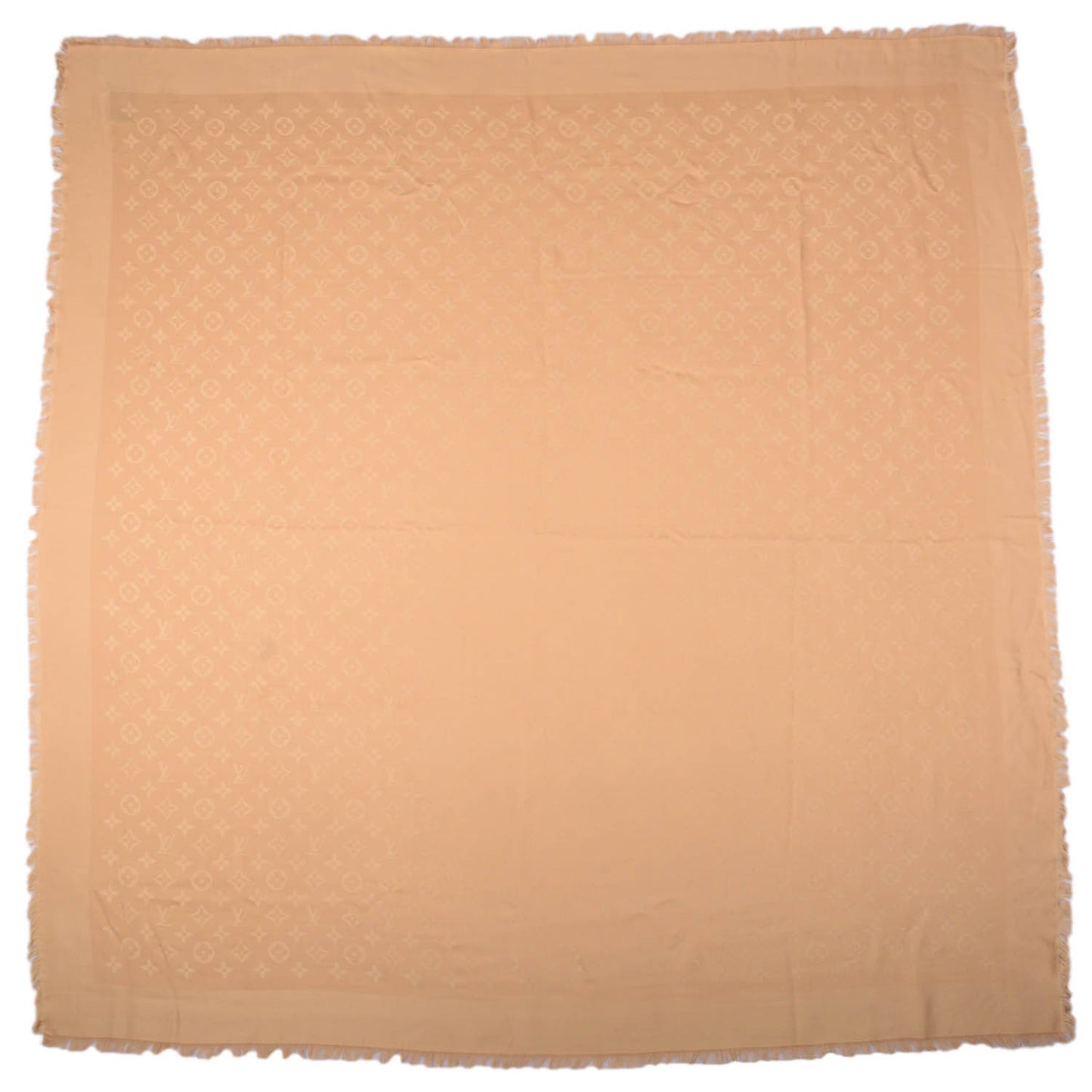 Silk Wool Monogram Shawl Dune