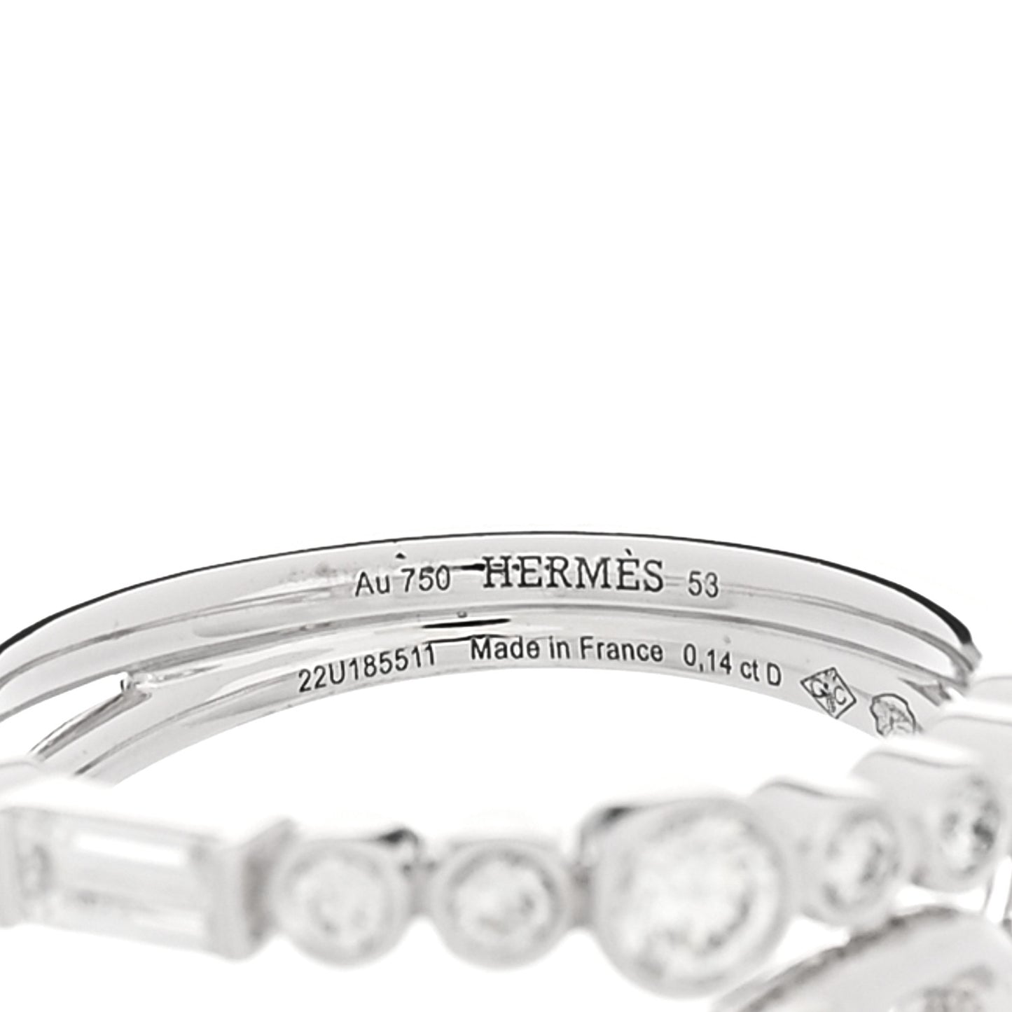 18K White Gold Diamond Chaine D'Ancre Fancy Chaos Ring 53 6.5