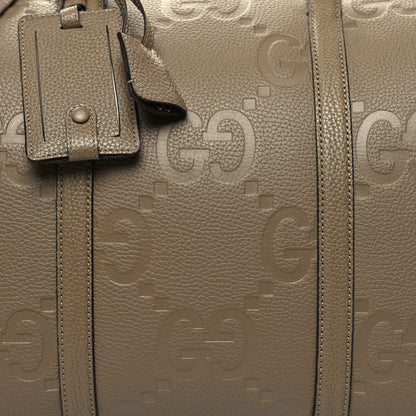 Gucci Piuma Calfskin Jumbo GG Embossed Large Duffle Bag Good Taupe 8 of 12